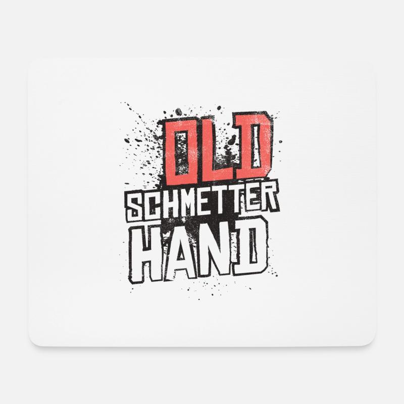 Old Schmetterhand Tennis Schmetter Hand - Mousepad (Querformat) - Weiß