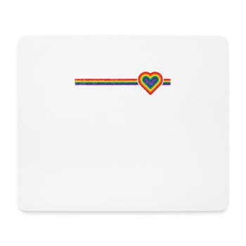 rainbow heart rainbow heart - Mouse Pad (horizontal) - white - Front