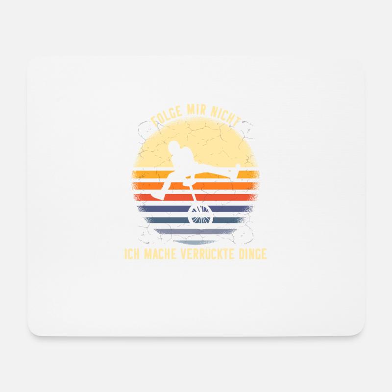 Einrad Verrueckte Sachen - Mousepad (Querformat) - Weiß