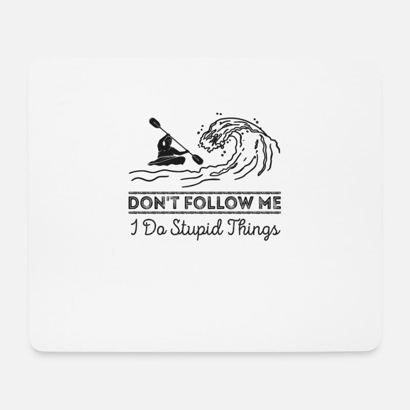 Lustiger Spruch - Kayaking Retro Kanu Rudern Kajak - Mousepad (Querformat) - Weiß