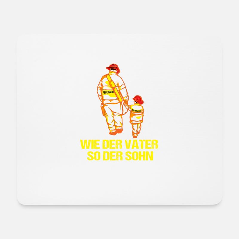 Wie der Vater so der Sohn Feuerwehr Papa - Mousepad (Querformat) - Weiß