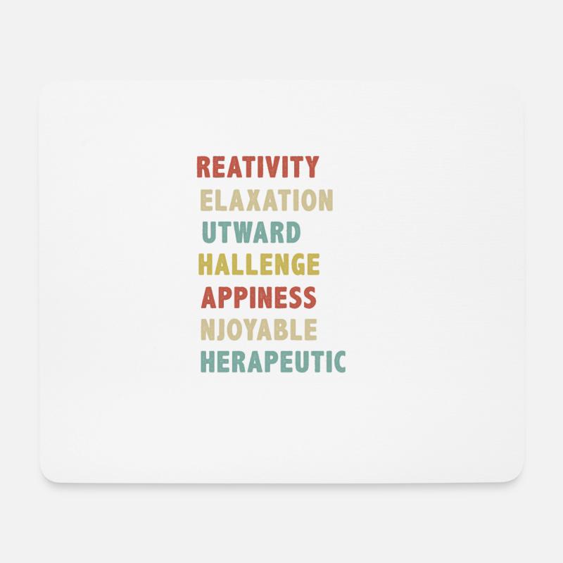 Häkeln, Häkeln Entspannung - Mousepad (Querformat) - Weiß