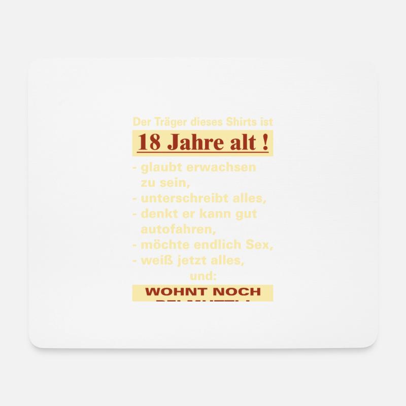 18 Jahre Traeger 18 - 2002 18 Geburtstag - Mousepad (Querformat) - Weiß