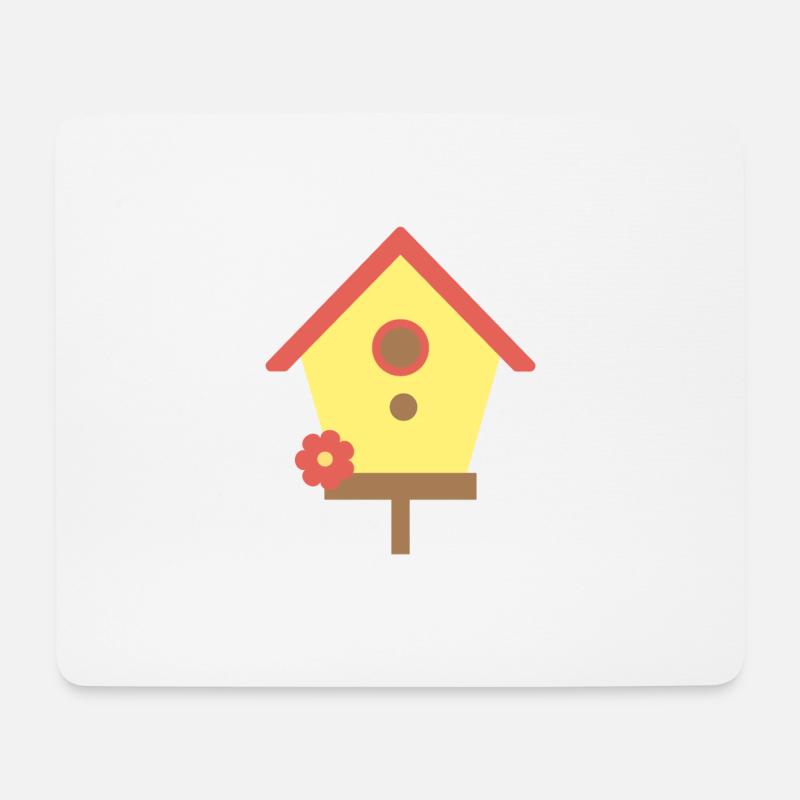 vogelhaus - Mousepad (Querformat) - Weiß