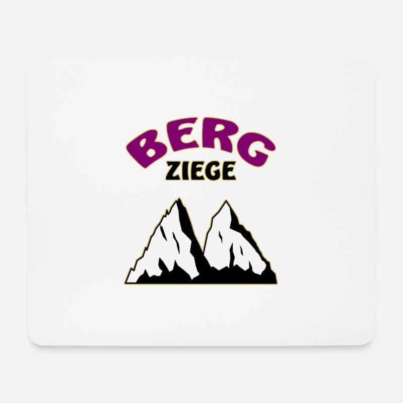 Berge Berg Ziege - Mousepad (Querformat) - Weiß