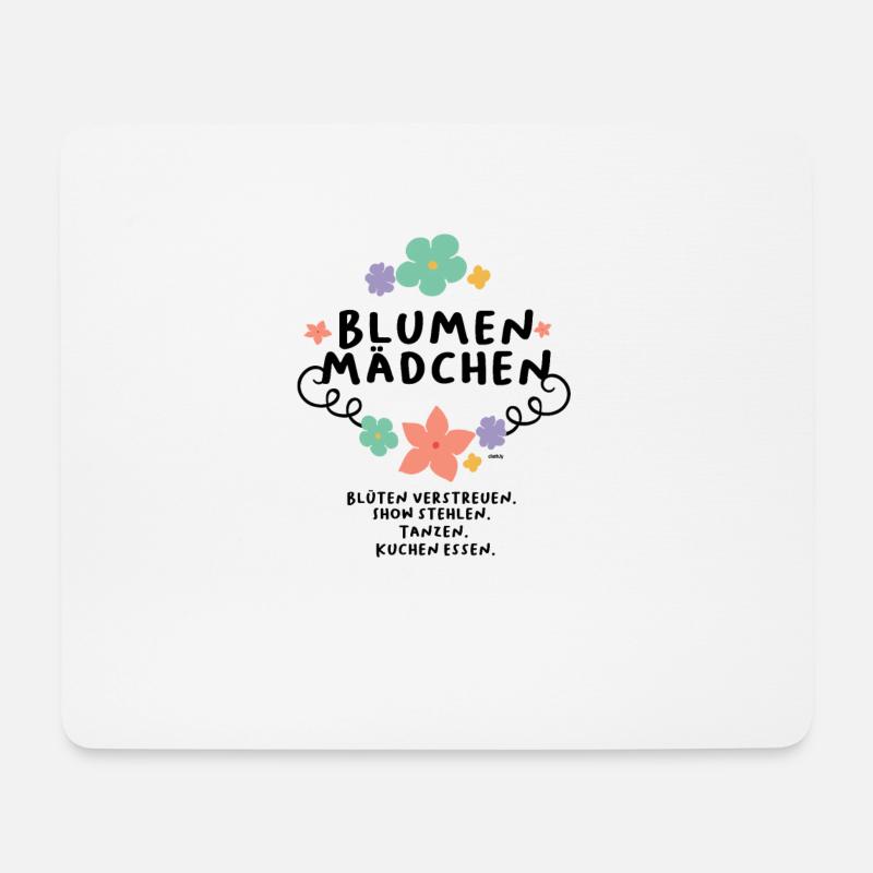 Blumenmädchen Flower Hochzeit Blumen - Mousepad (Querformat) - Weiß