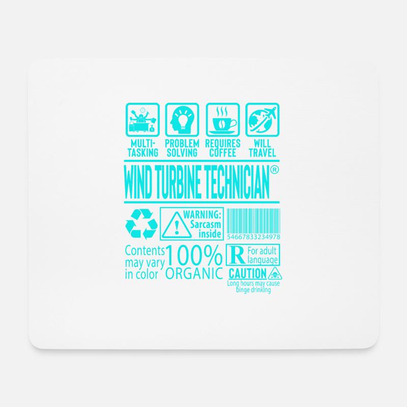 Geschenk des Windturbinentechnikers - Mousepad (Querformat) - Weiß