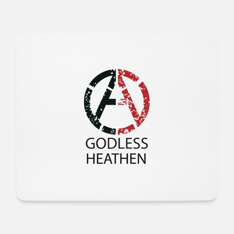 Godless Heathen - Atheism Design - Mousepad (Querformat) - Weiß