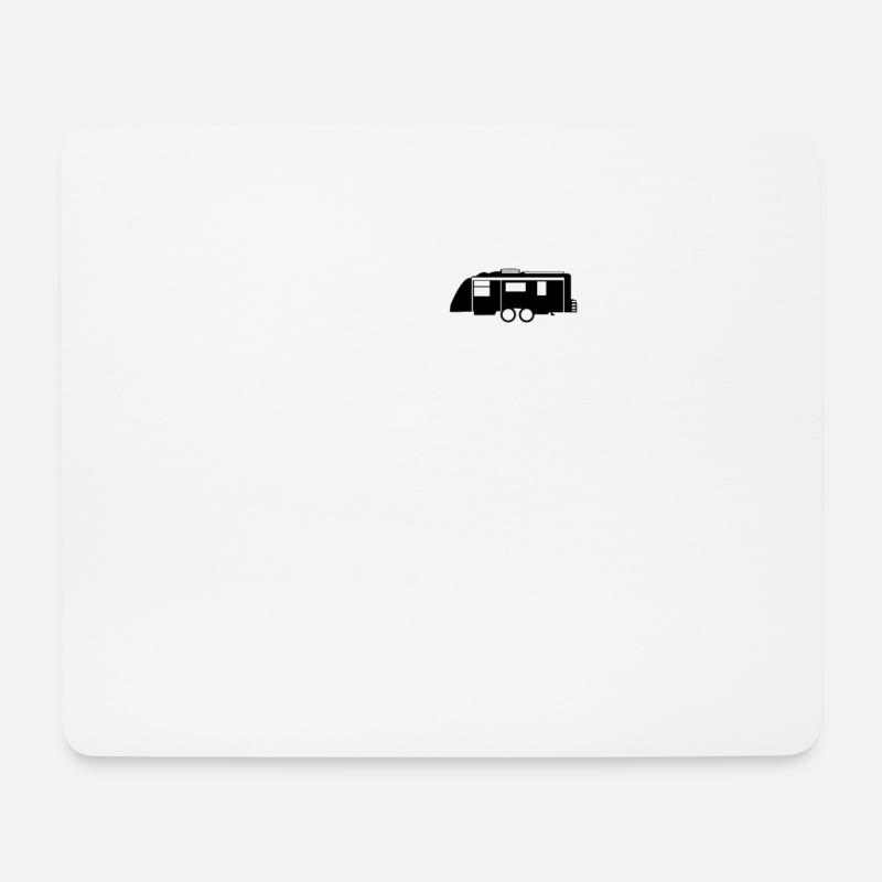 Wohnwagen Shirt - Mousepad (Querformat) - Weiß