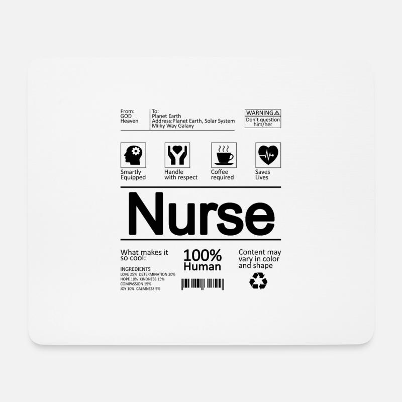 Krankenschwester Krankenpfleger - Mousepad (Querformat) - Weiß