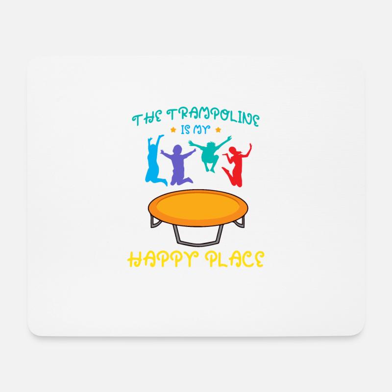 Trampolin Springen Liebe - Mousepad (Querformat) - Weiß