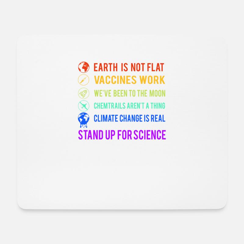 Stand Up For Science - Mousepad (Querformat) - Weiß