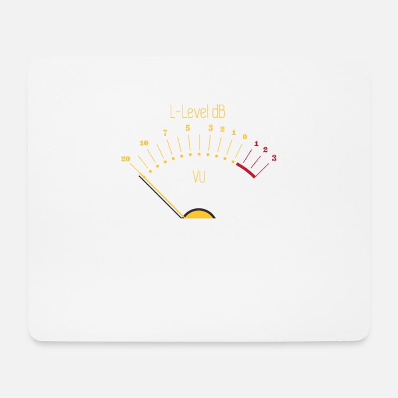Vu Meter Tontechniker Geschenk - Mousepad (Querformat) - Weiß