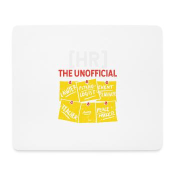 HR The Unofficial Lawyer Psychologist EventPlanner - Mousepad (Querformat) - Weiß - Vorne