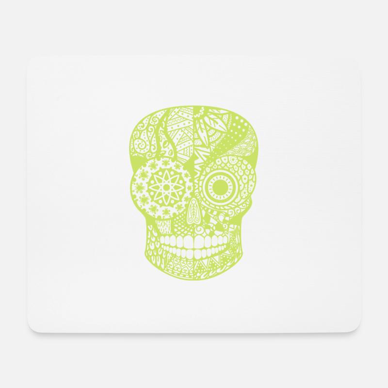 Neon Skull - Mouse Pad (horizontal) - white