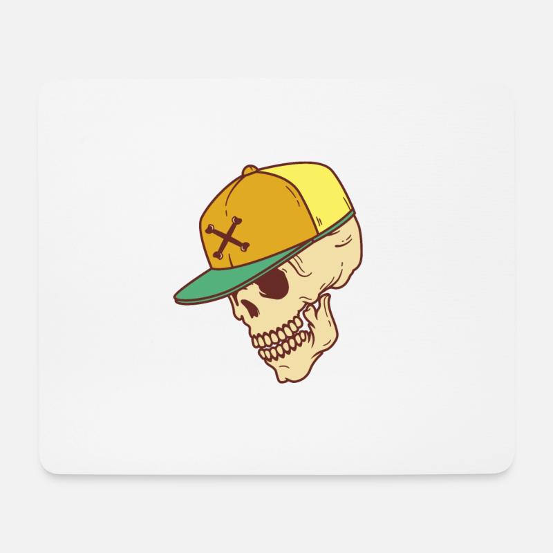 Cooler Totenschädel - Mousepad (Querformat) - Weiß