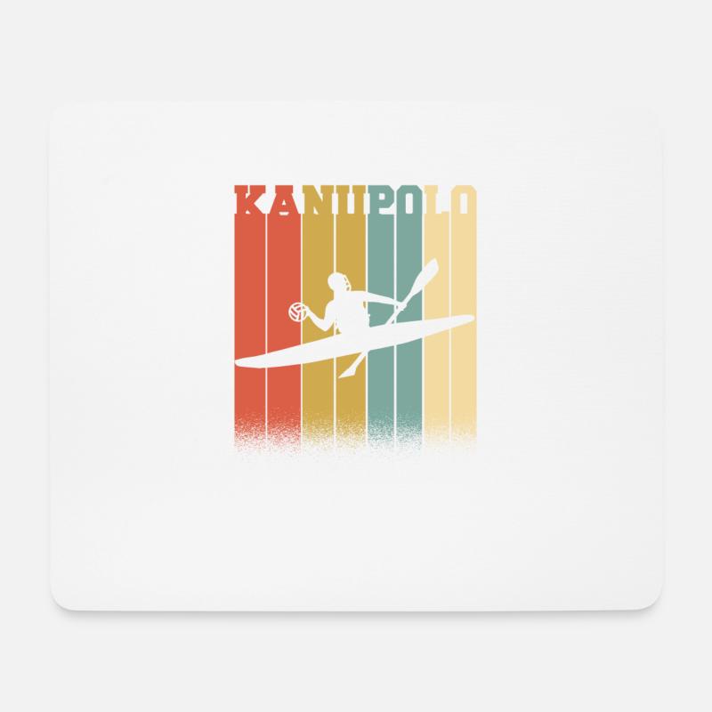 Kanupolo vintage retro - Mousepad (Querformat) - Weiß