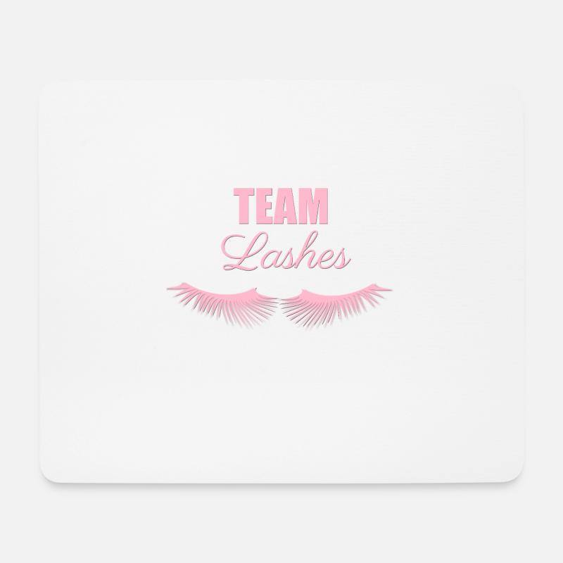 Team Lashes - Mousepad (Querformat) - Weiß