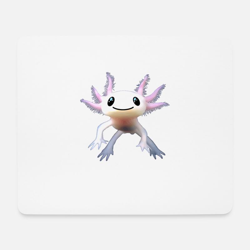 Axolotl - Mousepad (Querformat) - Weiß