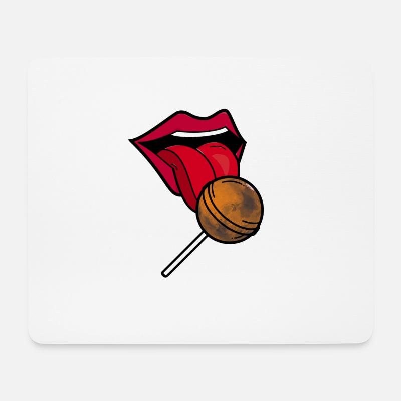 Planet Mars Lollipop - Mouse Pad (horizontal) - white