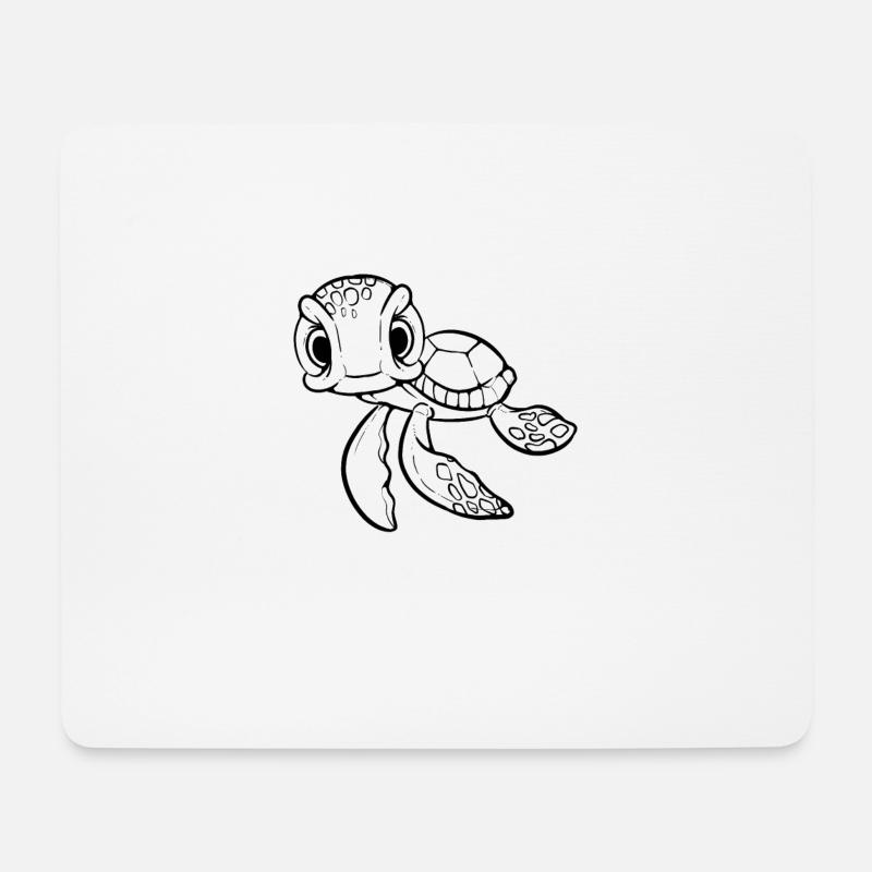 Schildkröte-Baby Tierliebhaber Geschenk - Mousepad (Querformat) - Weiß