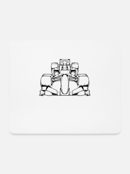 Rennwagen Rennsport Formel Rennen Auto 1 Eins - Mousepad (Querformat) - Weiß
