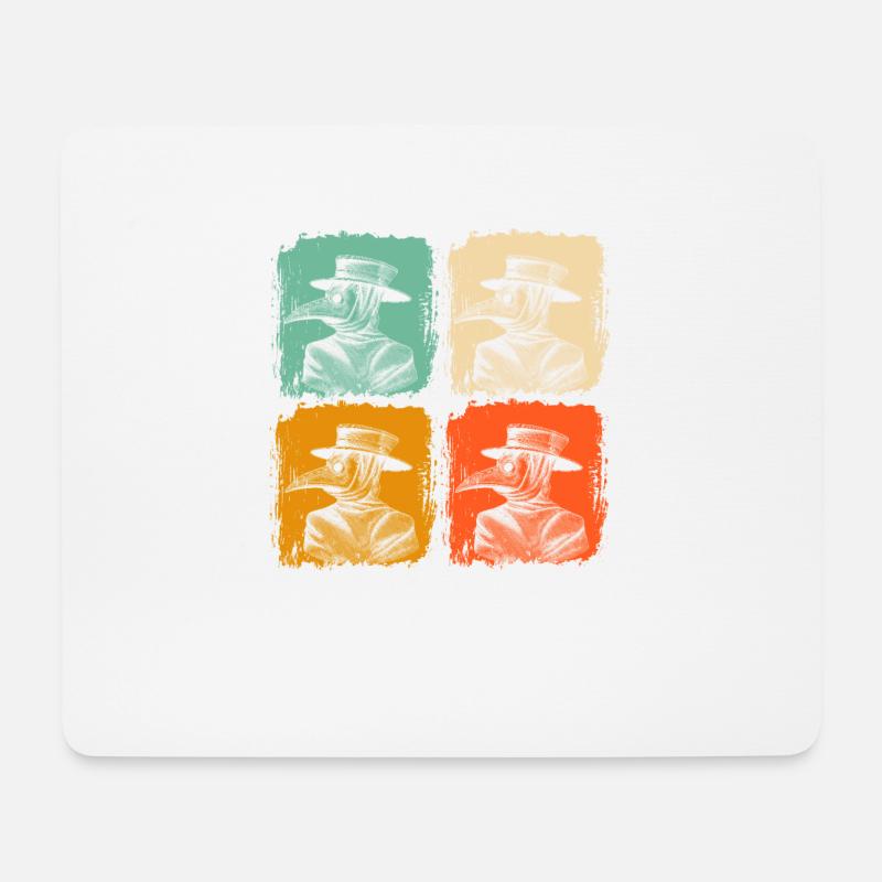 Pestdoktor Retro PopArt Geschenk - Mousepad (Querformat) - Weiß