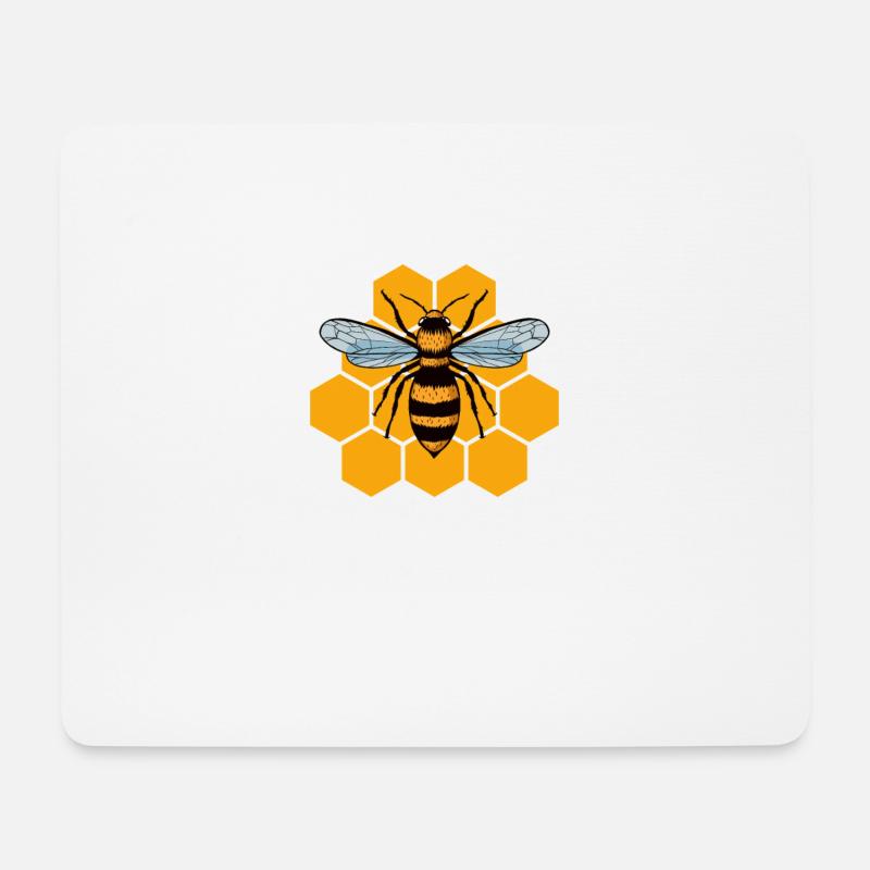 Imker Geschenk I Honig Bienenzüchter Biene - Mousepad (Querformat) - Weiß