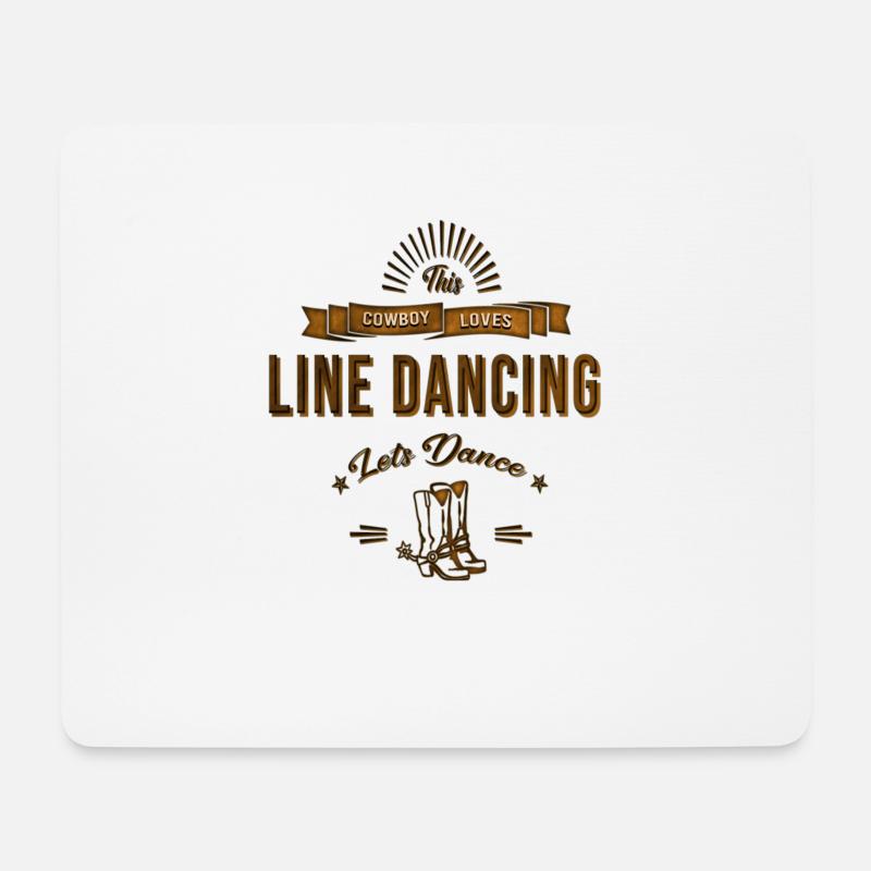 Line Dancer Linedance Geschenk - Mousepad (Querformat) - Weiß