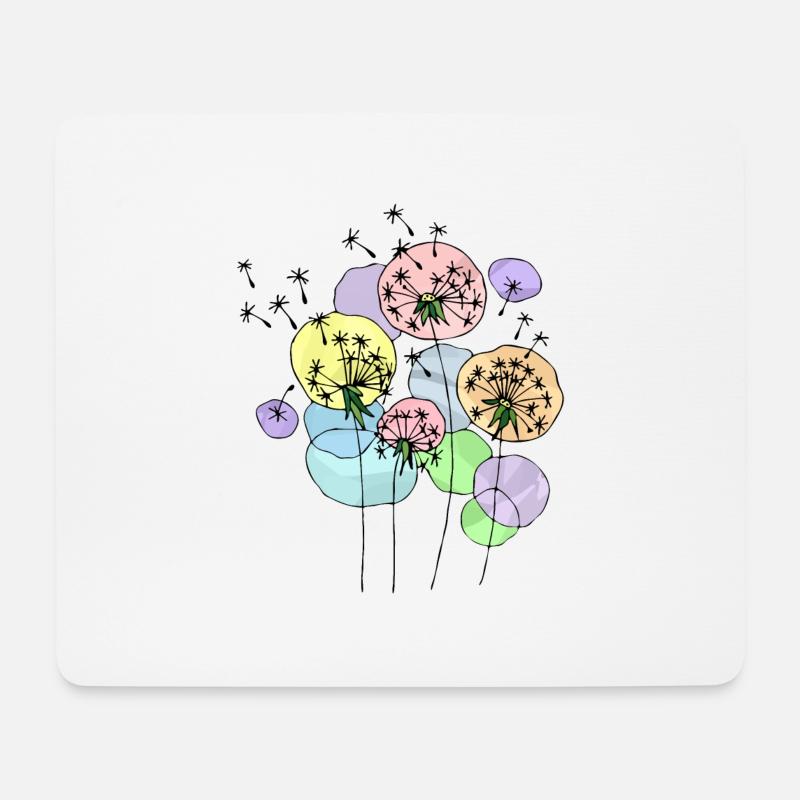 Löwenzahn - Mousepad (Querformat) - Weiß
