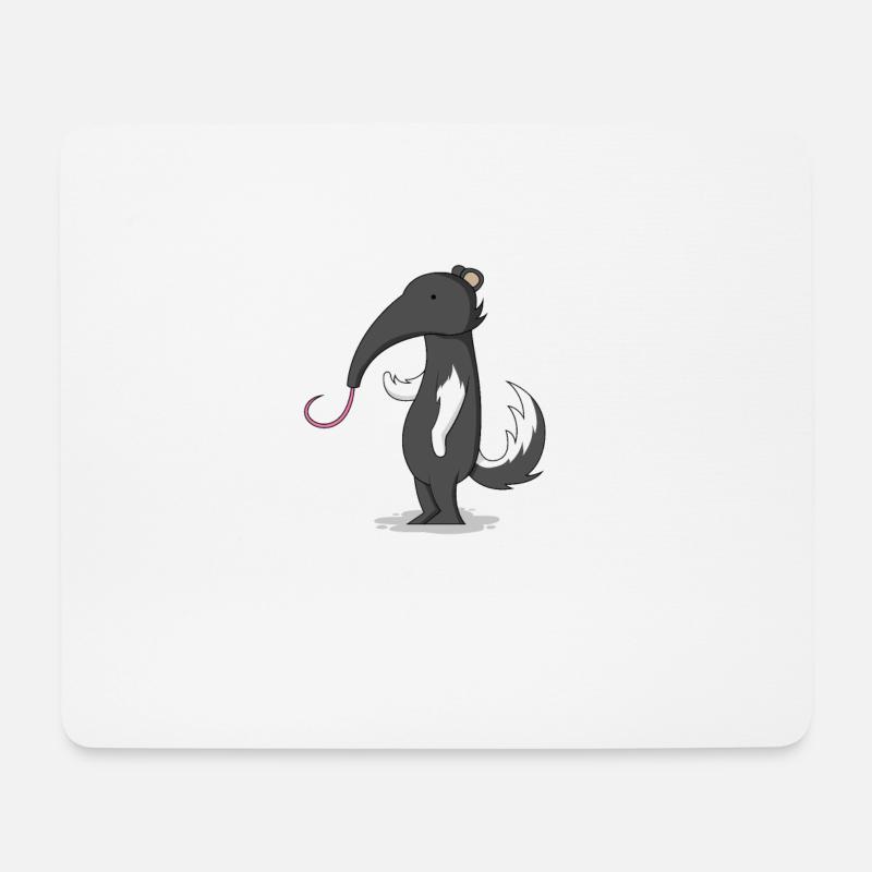 Lustiger Ameisenbär - Mousepad (Querformat) - Weiß