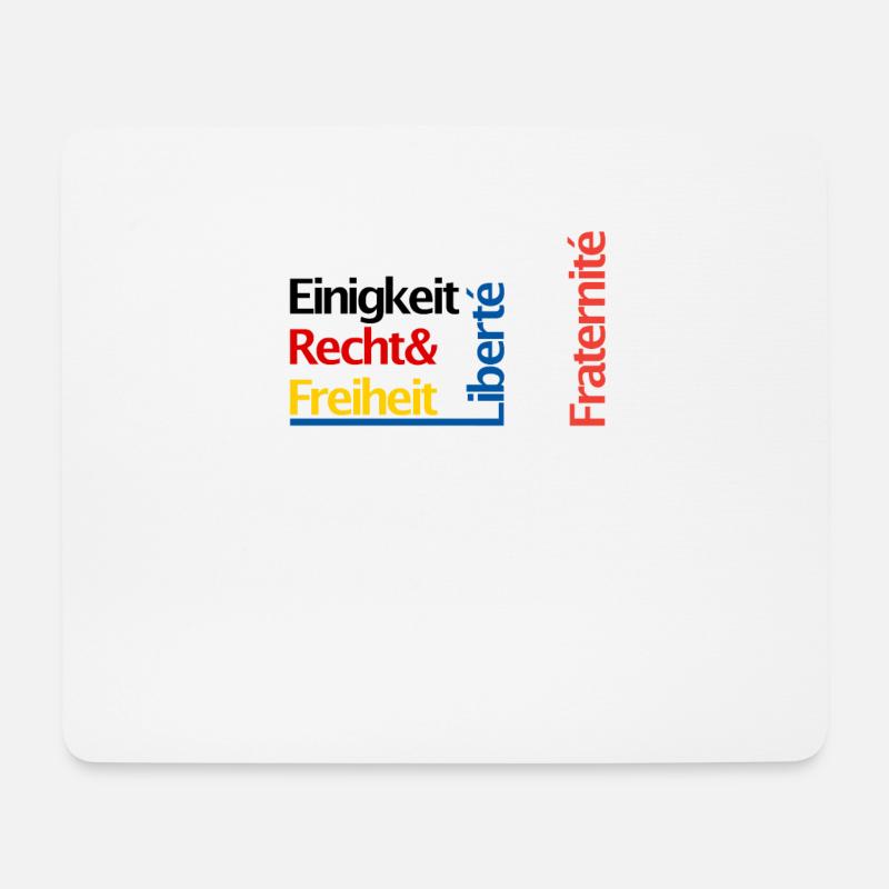Einigkeit Recht Freiheit Gleichheit Brüderlichkeit - Mousepad (Querformat) - Weiß