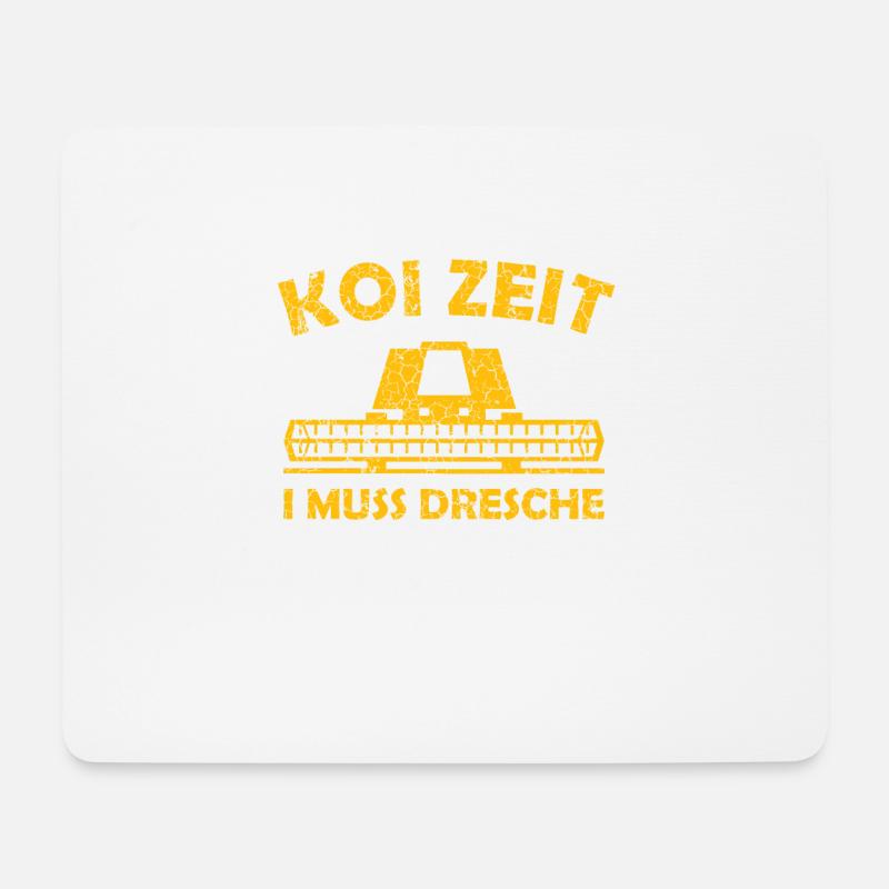 Koi Zeit I Muss Dresche schwäbisch Landwirt 1120 - Mousepad (Querformat) - Weiß