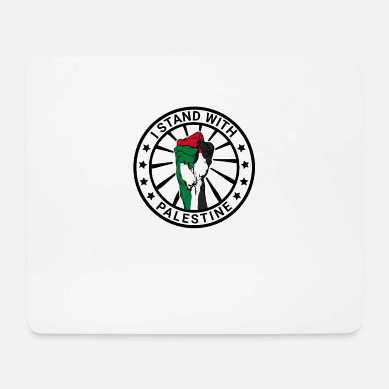 I Stand With Palestine Freedom for Palestine - Mouse Pad (horizontal) - white