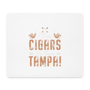 Natürlich liebe ich Zigarren Ich komme aus Tampa, Ybor - Mousepad (Querformat) - Weiß - Vorne