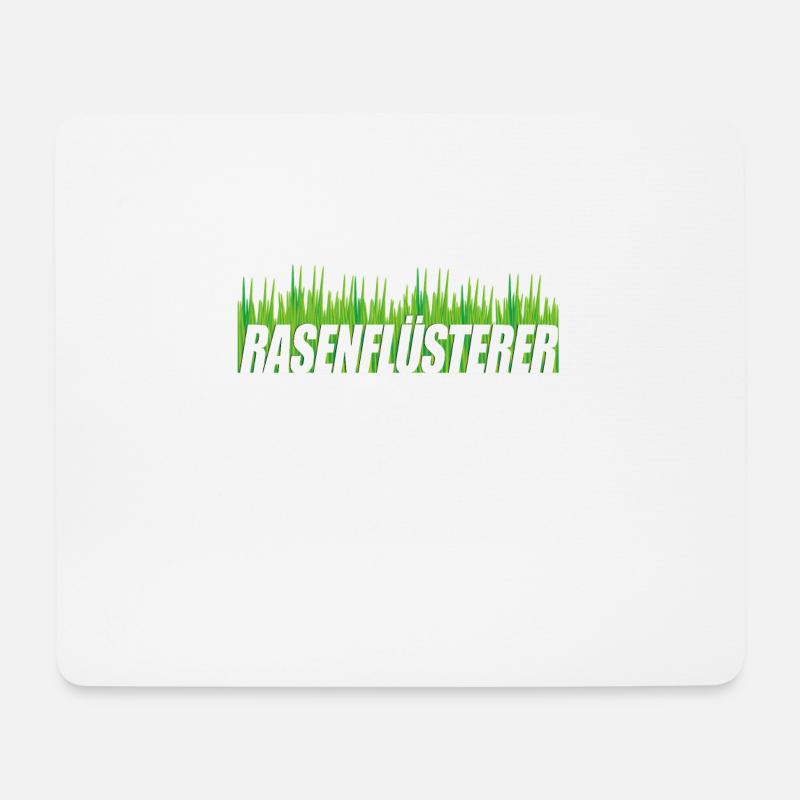 Rasenflüsterer - Mousepad (Querformat) - Weiß