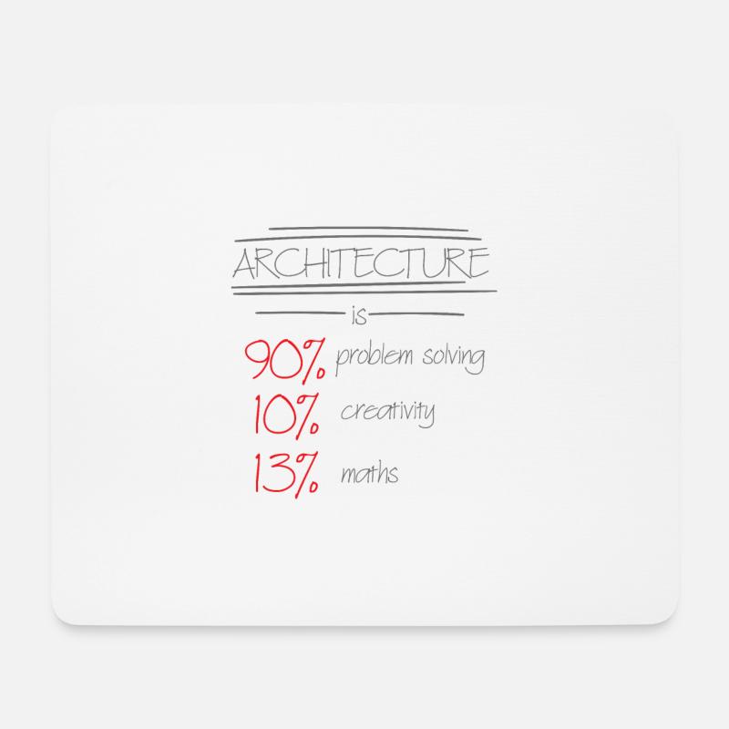 Architecture requires great skills - Mouse Pad (horizontal) - white