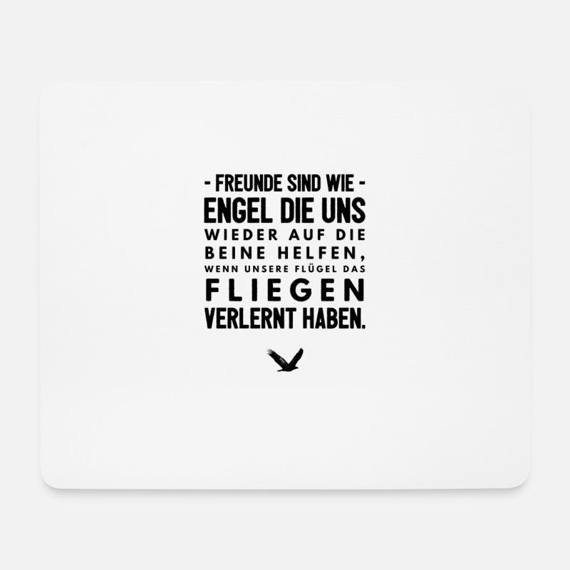 Freunde Freundschaft - Mousepad (Querformat) - Weiß