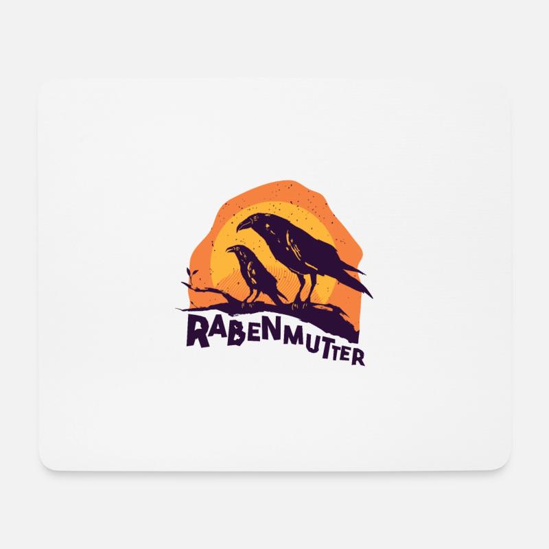 Lustiges Rabenmutter Tshirt 2 Raben Rabenmütter - Mousepad (Querformat) - Weiß