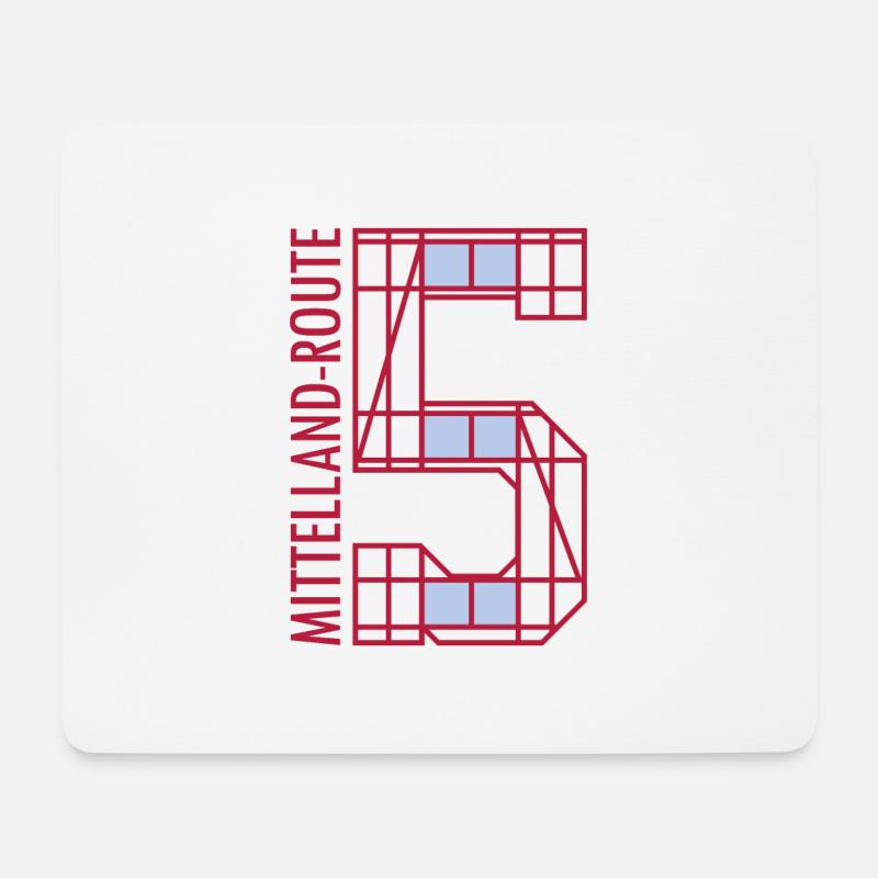 Mittelland-Route - Schweiz - Mousepad (Querformat) - Weiß