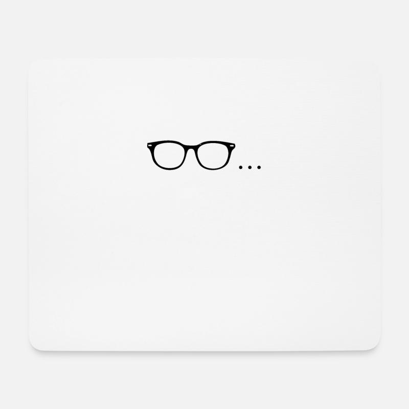 Brille... - Mousepad (Querformat) - Weiß