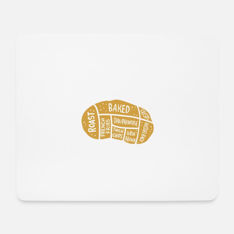 Lustige Kartoffel Crime - Mousepad (Querformat) - Weiß