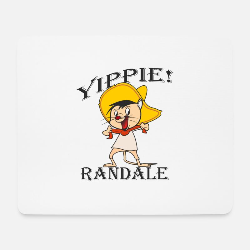 Maus Mexico Yippie Randale - Mousepad (Querformat) - Weiß