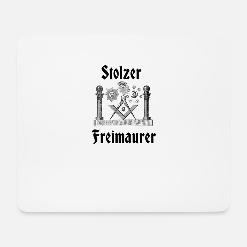 Stolzer Freimaurer - Mousepad (Querformat) - Weiß