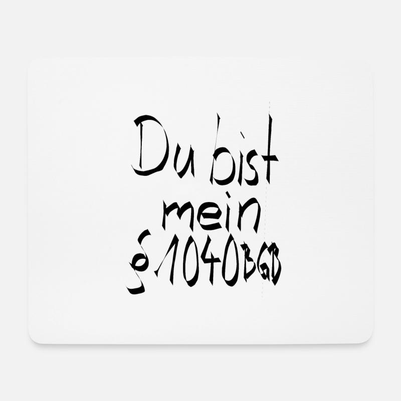 Du bist mein Schatz jura - Mousepad (Querformat) - Weiß