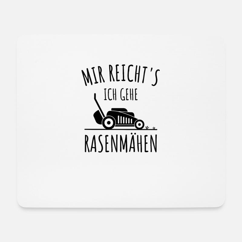 Rasenmähen Gärtner Hobbygärtner Garten Geschenk - Mousepad (Querformat) - Weiß