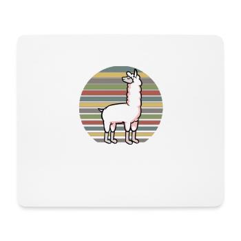 Lama - Mousepad (Querformat) - Weiß - Vorne