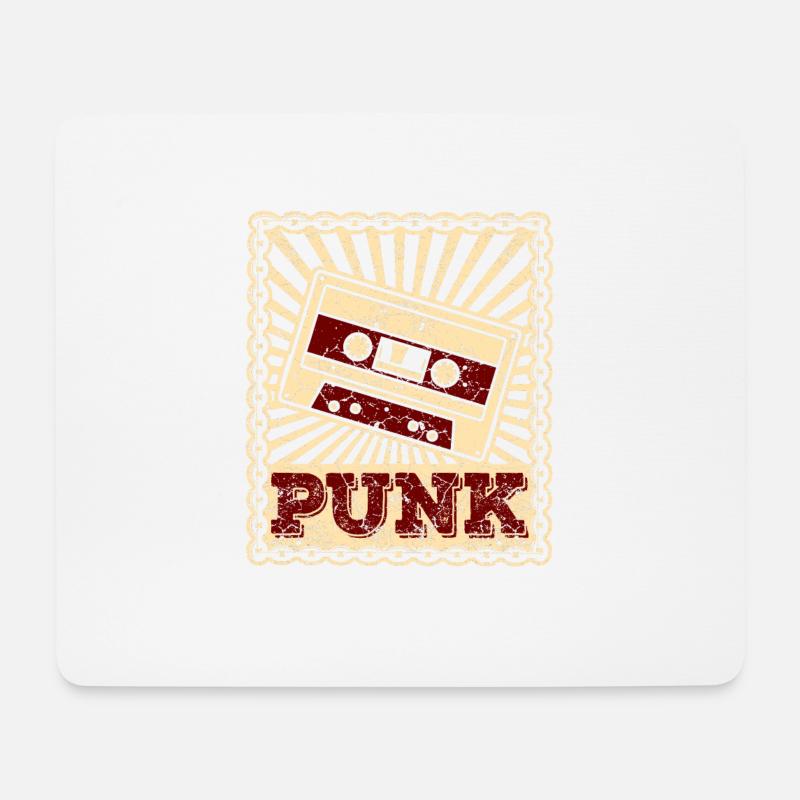 Punk Punks Punker Punkrock Punkrocker Anarchie 1 - Mousepad (Querformat) - Weiß