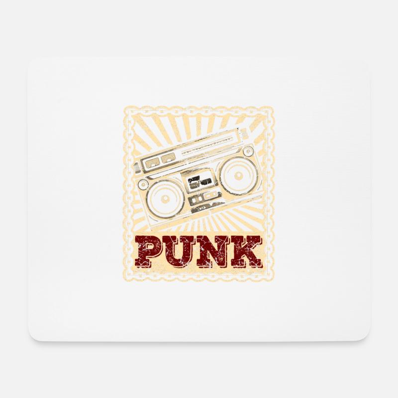 Punk Punks Punker Punkrock Punkrocker Anarchie - Mousepad (Querformat) - Weiß