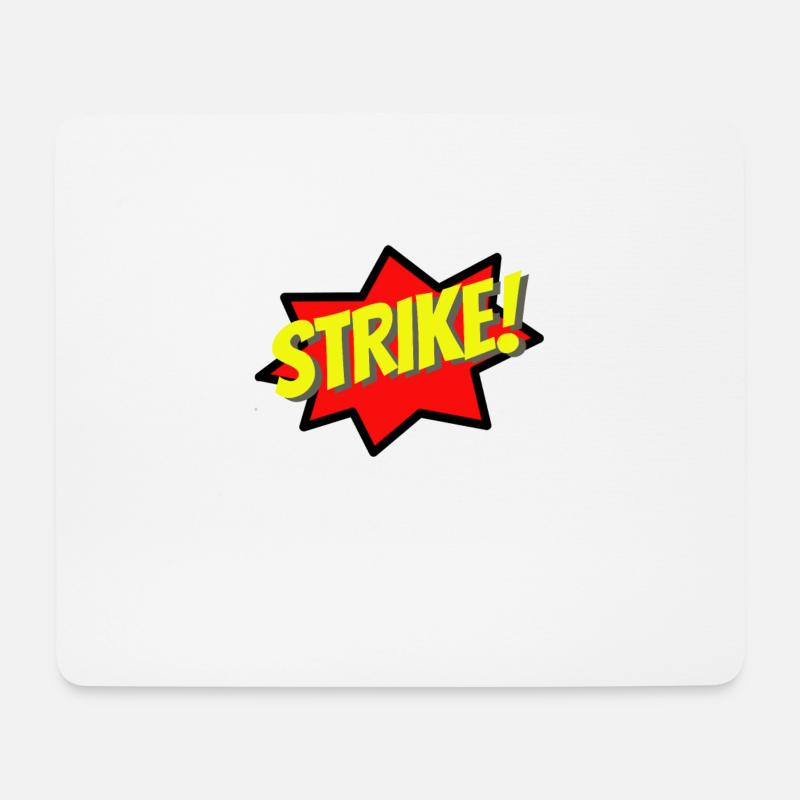 Bowling Strike - Mousepad (Querformat) - Weiß